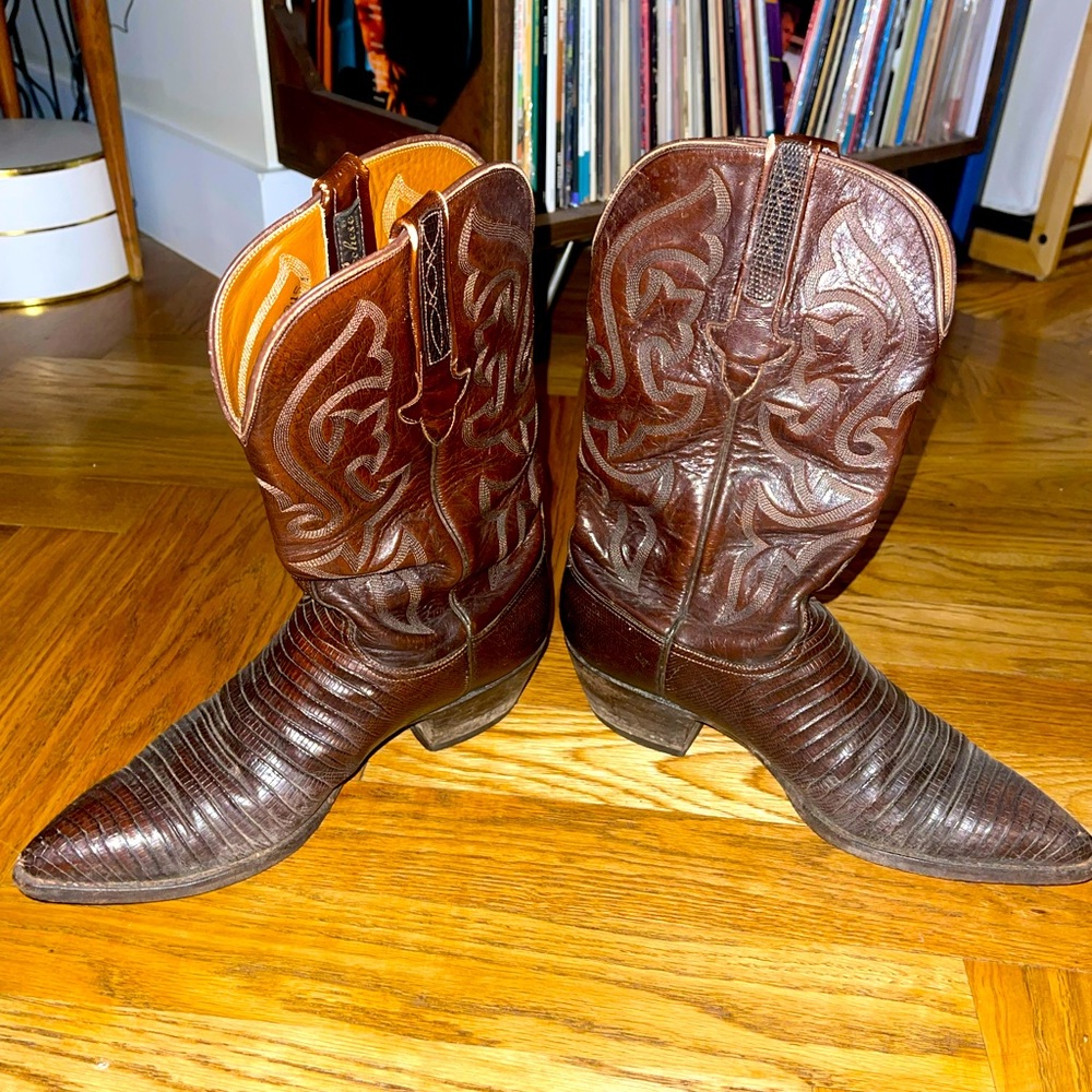 Rare Men’s Lucchese Lizard Cowboy Boots